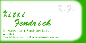 kitti fendrich business card